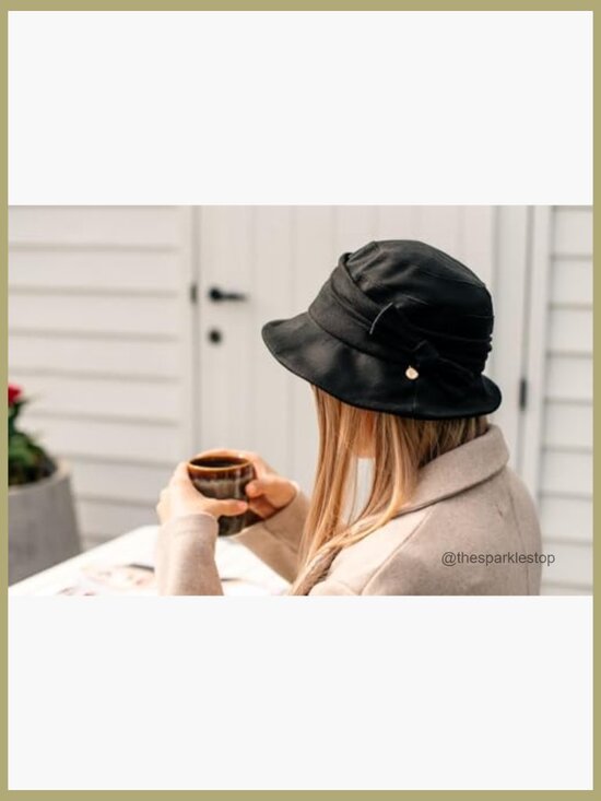 Vintage Cloche Bucket Hat Packable Ladies Derby Party Fashion Winter
